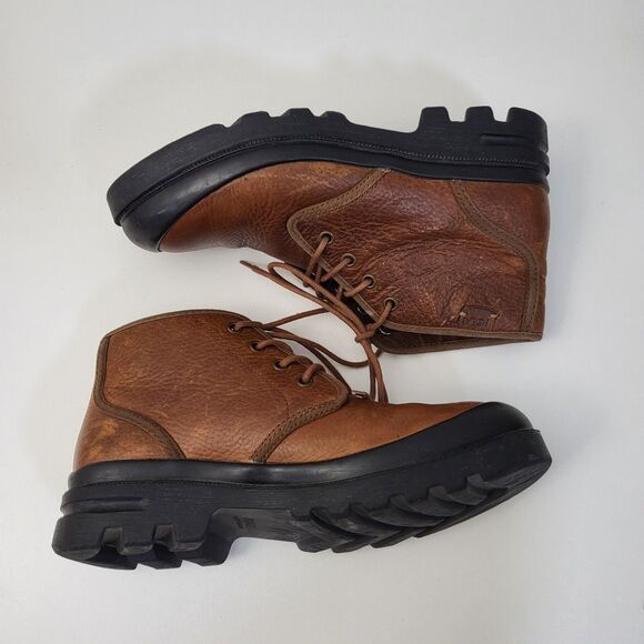 POLO RALPH LAUREN Umar Boots Mens 7 Ankle Chukka Brown Tumbled Leather Lace Up main image 2